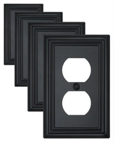 ZILLSEA black outlet cover front view enhances modern interiors.