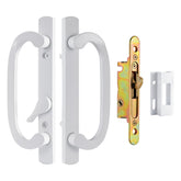 Zinkitool offset handle for white patio doors enhances grip and style.