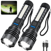 ZioeYiue rechargeable flashlight with high lumens for home and outdoors.