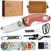ZLemma kids pocket knife with rosewood handle and rounded tip for safe learning