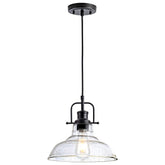Zlepmlla glass pendant light with seeded shade for soft hallway glow