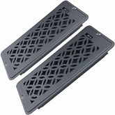 ZLEYECZ 4x10 textured black vent cover for durable floor or wall mounting with adjustable airflow.