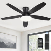 ZMISHIBO 48-inch ceiling fan with light and remote for effortless control.