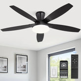 ZMISHIBO 52-inch ceiling fan with remote and light for easy control