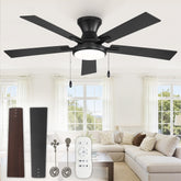 ZMISHIBO 52 inch fan with lights and remote control for easy setup