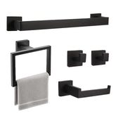 ZMNKLRY 5-piece bathroom set in matte black for a cohesive modern look