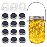ZNYCYE mason jar solar lights with 30 warm LEDs for cozy outdoor ambiance.