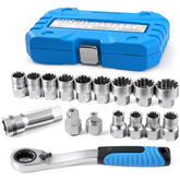 ZOMIYU pass-through socket set in case, organized for quick access