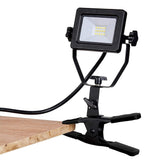 ZONE INDUSTRY CORP 1200-lumen clamp light on a workbench for precise illumination