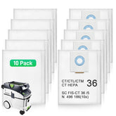 ZQZiQi CT36 dust bag seal around the neck for mess-free removal.