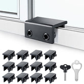 ZRFCXE Window Locks 12 Pack front view shows secure sliding window design.