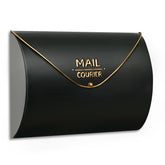 ZSHAWN outdoor wall-mount mailbox with black finish enhances curb appeal and weather protection.