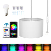ZSLAIFU hanging lamp with switch and remote for effortless room control.