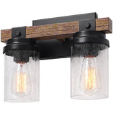 ZSMIHDOH 2-light vanity light with glass shade over bathroom mirror for bright grooming