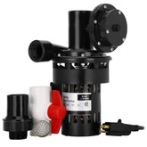 ZSUCC automatic sink pump under sink demonstrates gravity-free drainage.
