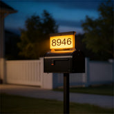 ZSYIQIXI solar house numbers illuminate your address for safer night-time visibility.