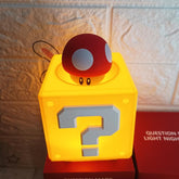 zuduoeoa Super Bros Mushroom Lamp front view enhances kids' room ambiance