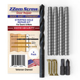 ZZEM SCREW 4-pack repair kit contents for quick hinge hole restoration