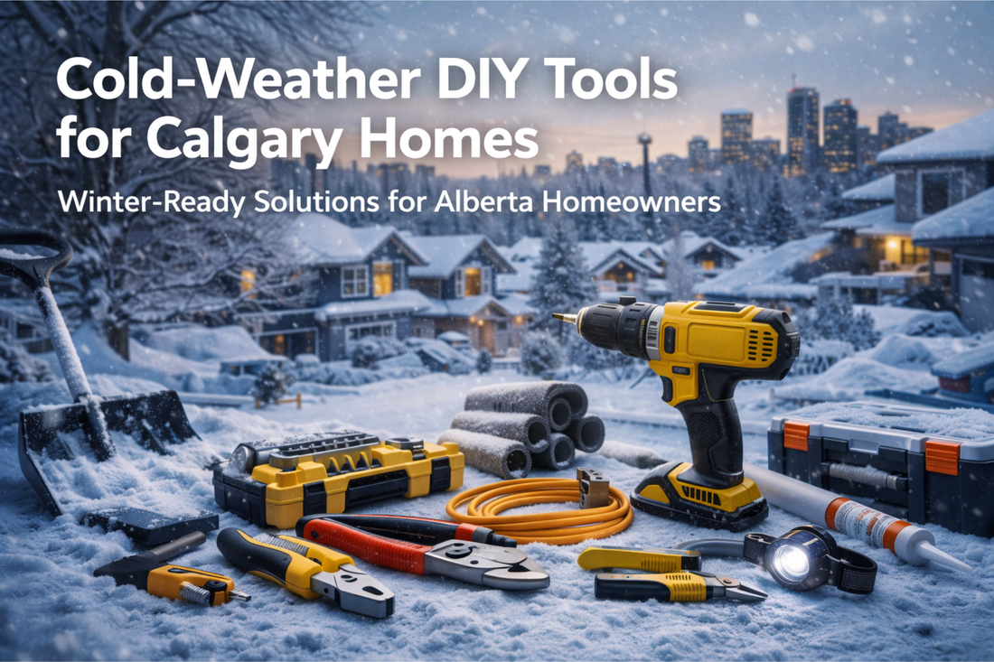 Calgary cold-weather DIY tools - cordless drill, Robertson bits and insulated hand tools for Alberta winter home maintenance