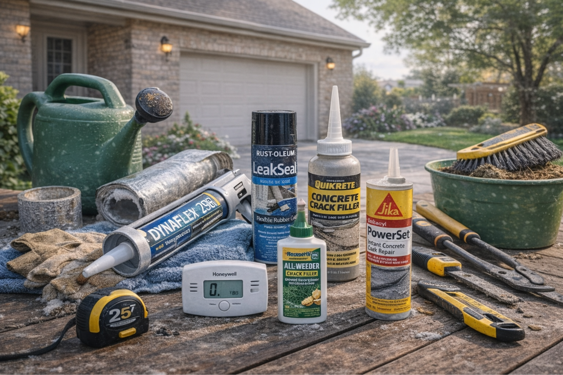 GTA home improvement weekend fixes - screw extractor set, grout cleaner, paint brushes and cordless drill for Toronto condo repairs