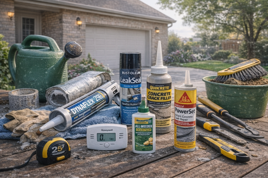 GTA home improvement weekend fixes - screw extractor set, grout cleaner, paint brushes and cordless drill for Toronto condo repairs
