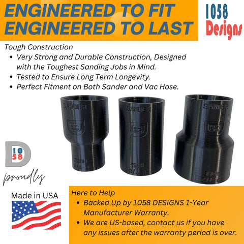 Easy upgrade to a centralized dust collection system on compatible sanders.