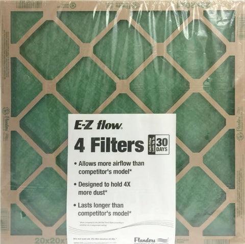 14x20x1 air filter MERV1 pack front view for basic HVAC protection.
