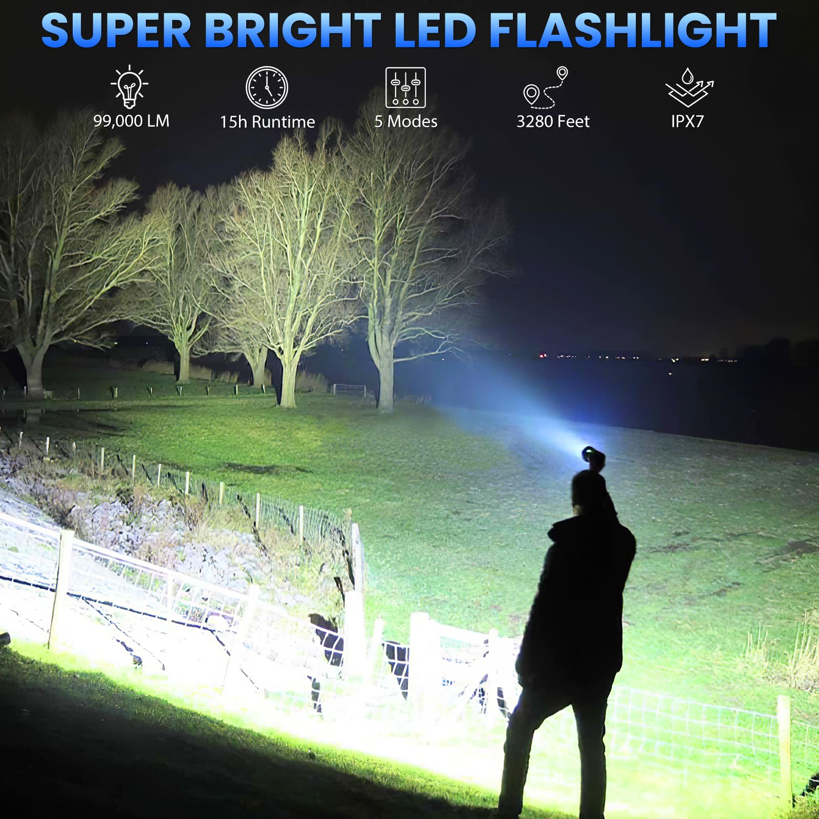 18FTRabbit flashlight supports 3 hour fast charging and quick setups