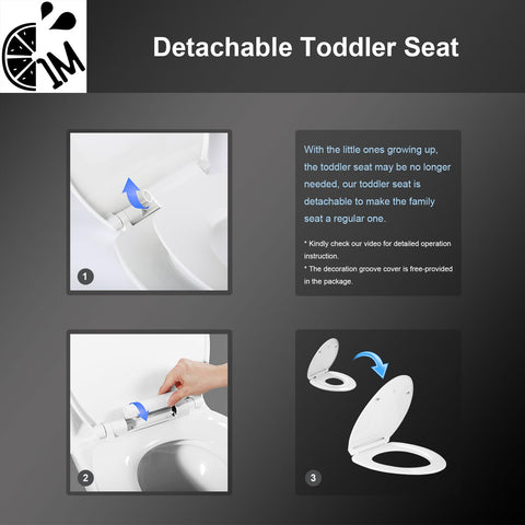 1M Family Toilet Seat built-in toddler seat ready for potty training
