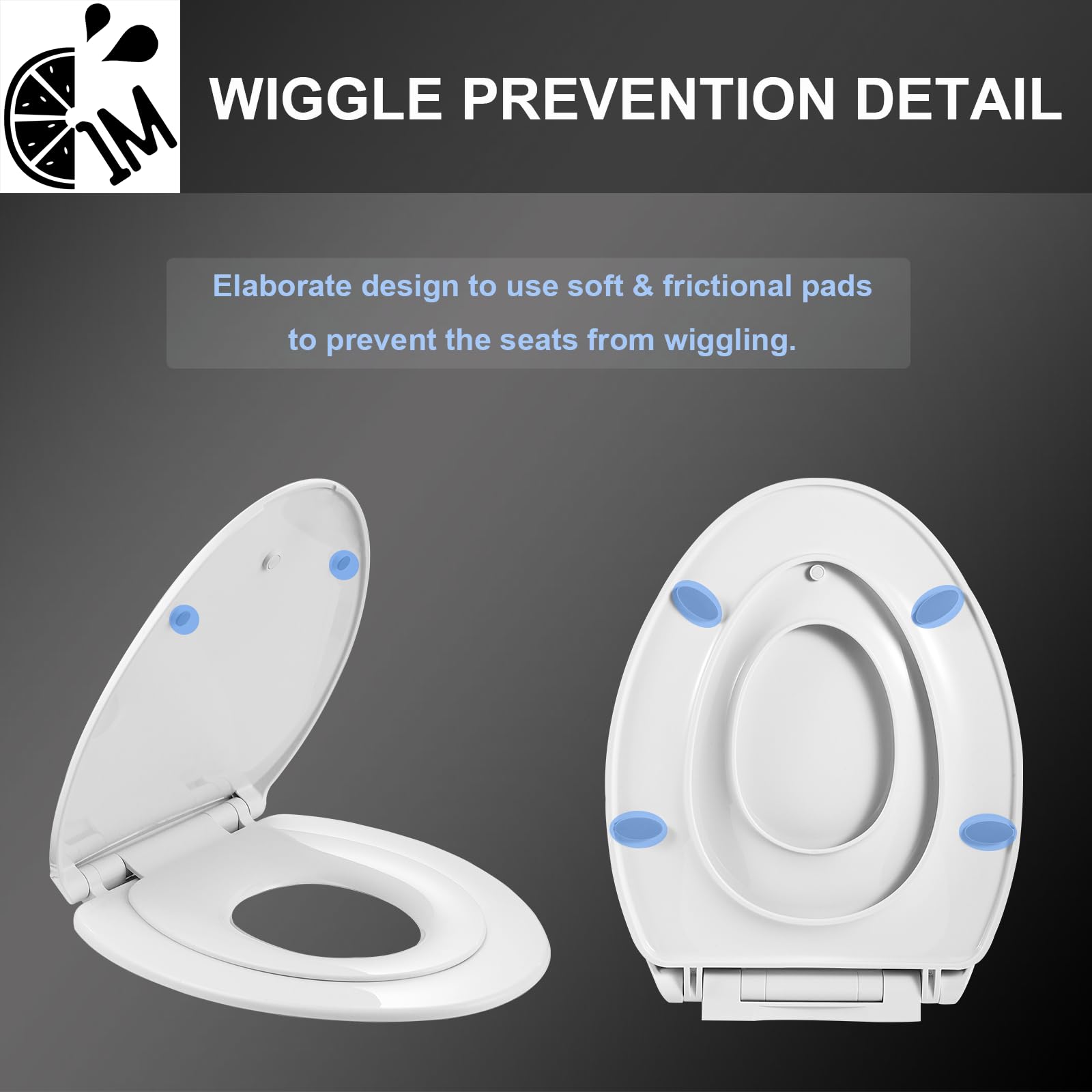 1M Family Toilet Seat easy-clean design for simple maintenance
