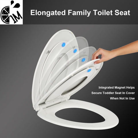 1M Family Toilet Seat easy-install for quick setup