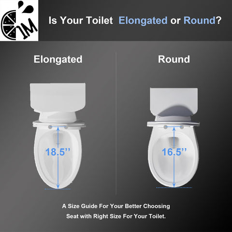 1M Family Toilet Seat elongated-fit compatible with standard elongated bowls