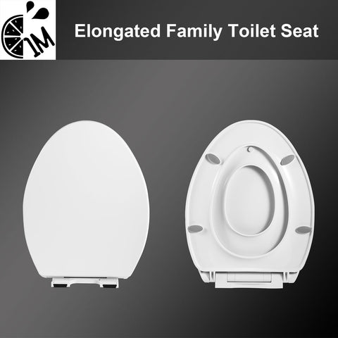 1M Family Toilet Seat elongated fit compatible with major brands