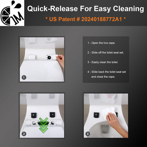 1M Family Toilet Seat with quick-release for easy cleaning and maintenance