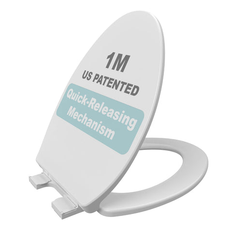 1M Family Toilet Seat with slow-close for quiet, safe use