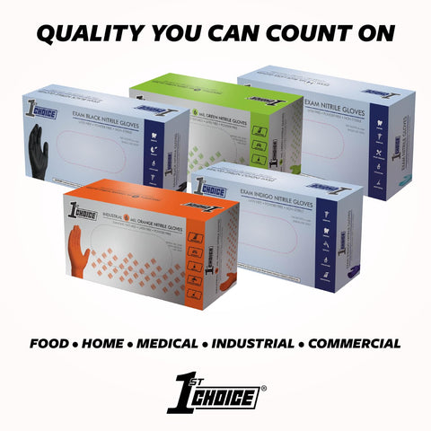 Cleaning or professional tasks with 1st Choice black nitrile gloves