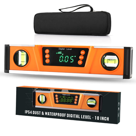 2PM TOOLS 10-inch torpedo level display for clear site readings.