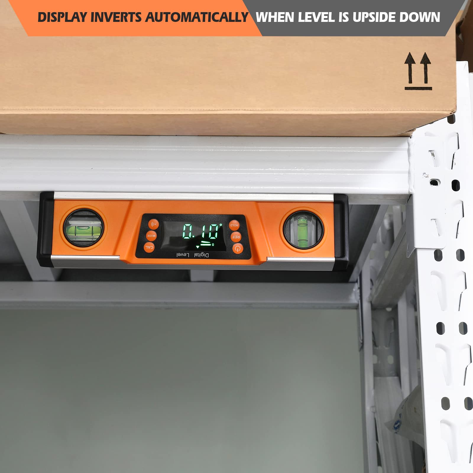 Bright green LED display enables reading day or night.