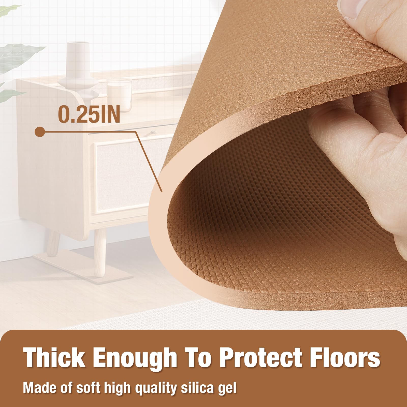 3 BUZZLETT cut-to-fit rail pad measured along couch length