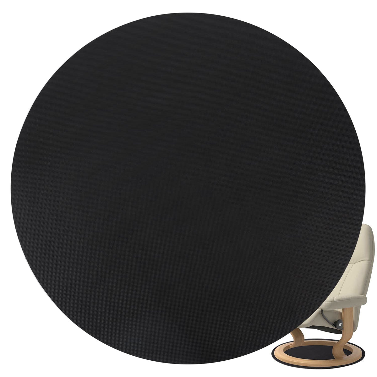 3 BUZZLETT round recliner pad under chair base, discreet floor protection