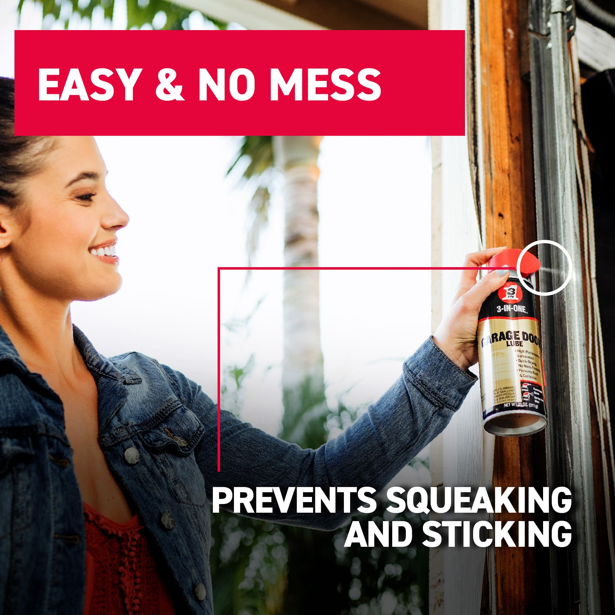 Permanent SMART STRAW ensures precise spray with 3-IN-ONE.