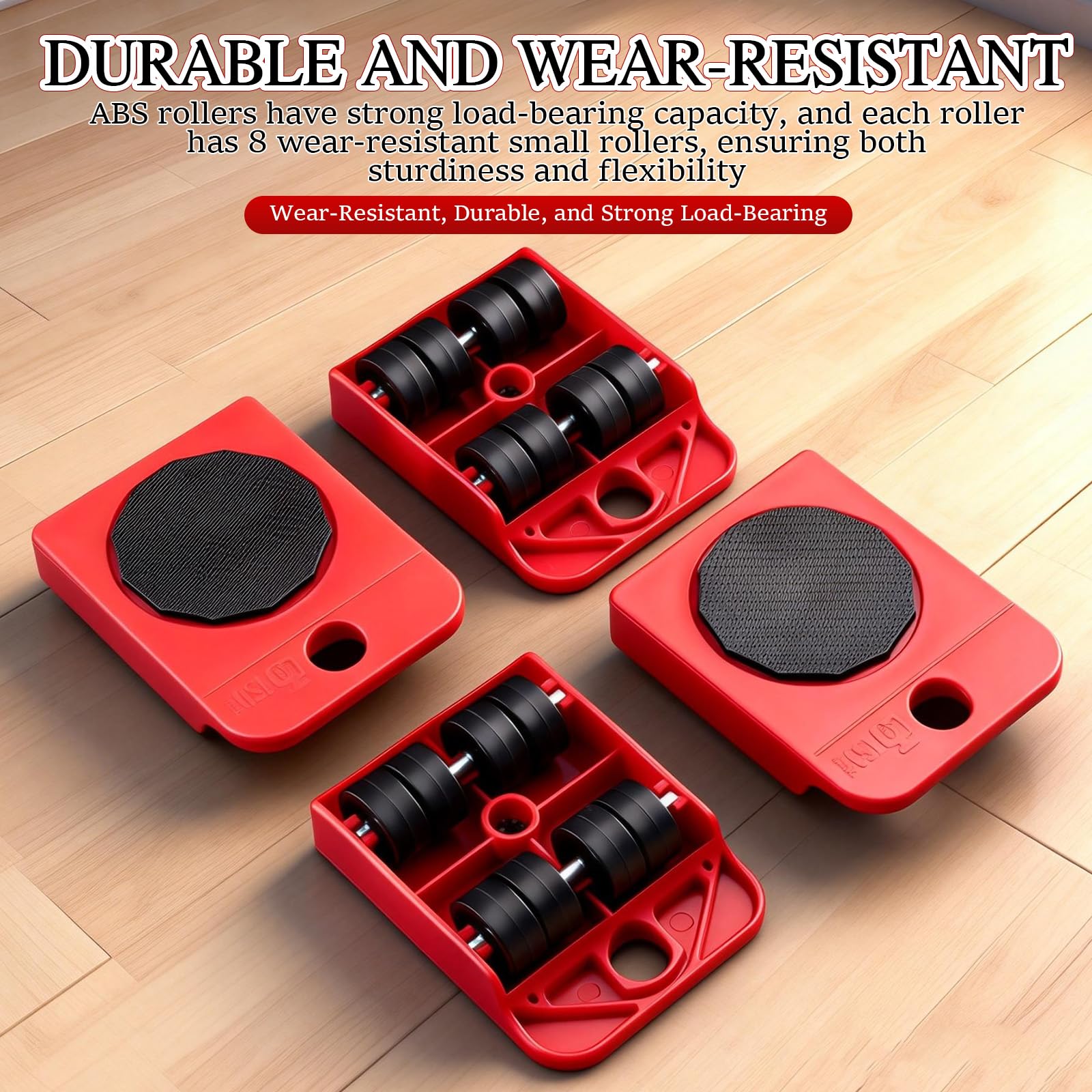 360-degree anti-slip pads allow quick, versatile steering across rooms.