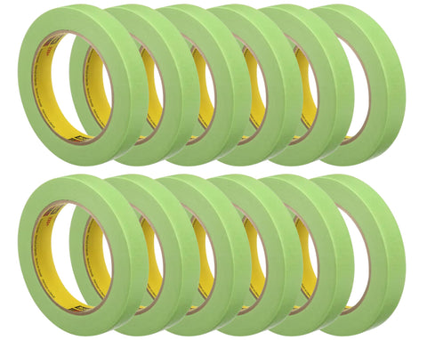 3M 233+ Green Masking Tape 26334 on metal panel for sharp automotive lines.