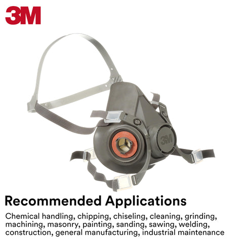 3M 6100 reusable design allows disassembly, cleaning, and extended use.