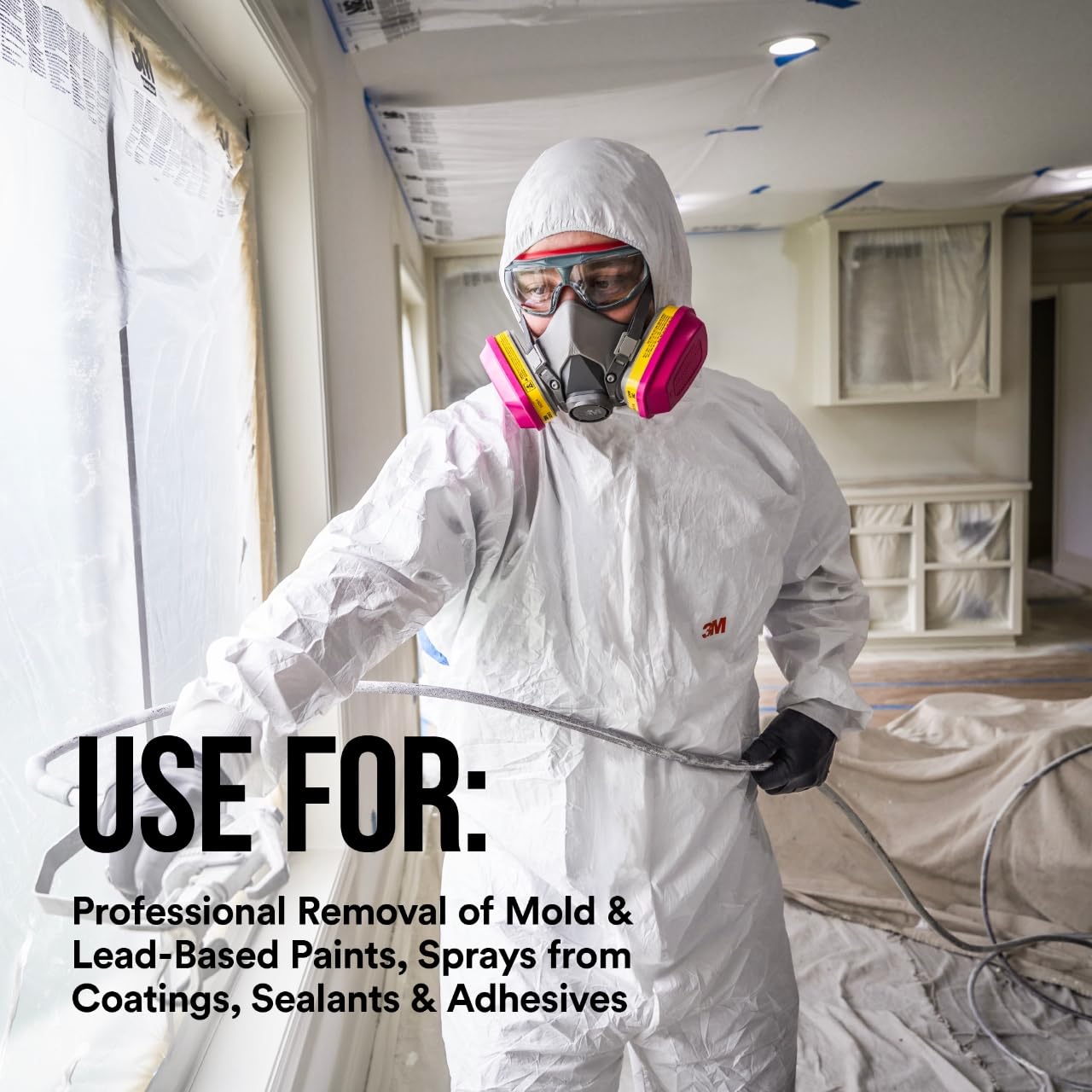 Worksite-ready 3M 62023 safety gear shown in professional context