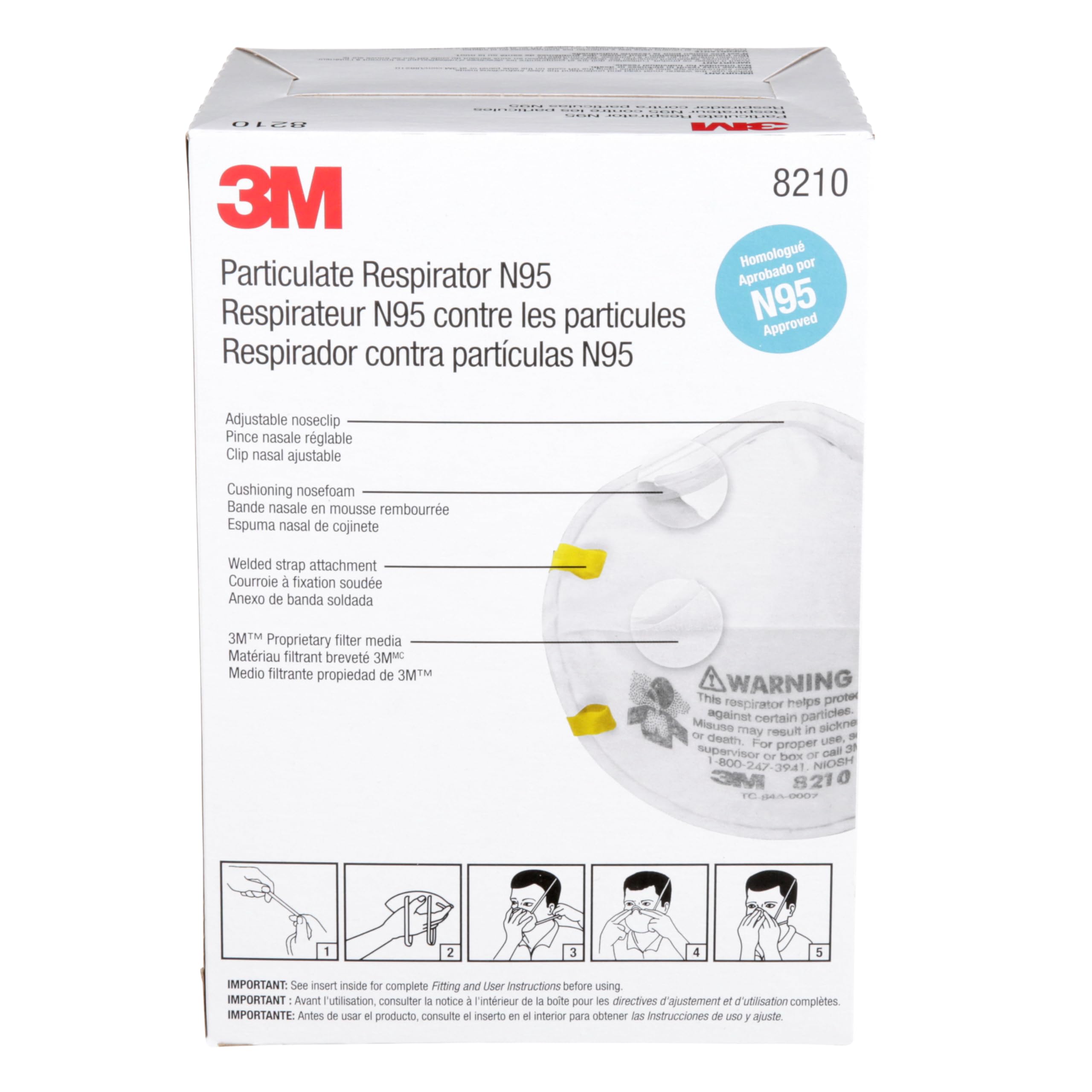 3M 8210 respirator in a dusty environment