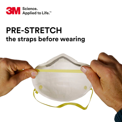 3M 8210 respirator with cushioned nose foam for comfortable sealing