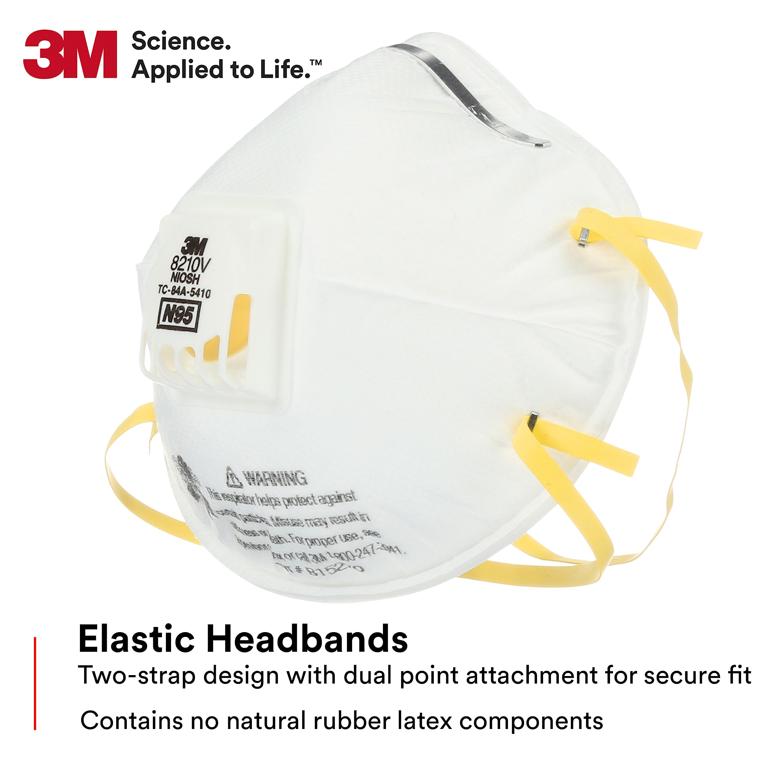 Comfort-focused 3M 8210V fit for extended wear in demanding environments.