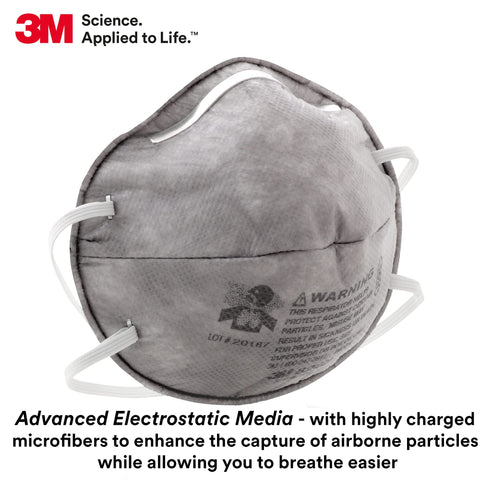 Braided comfort strap on 3M 8247 improves wearability