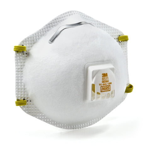 3M 8511 close-up shows Cool Flow valve for cooler wear.